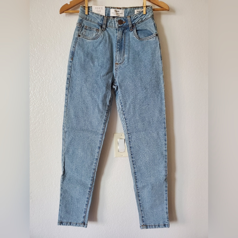 Cotton On Light Blue High-Waisted Skinny Jeans